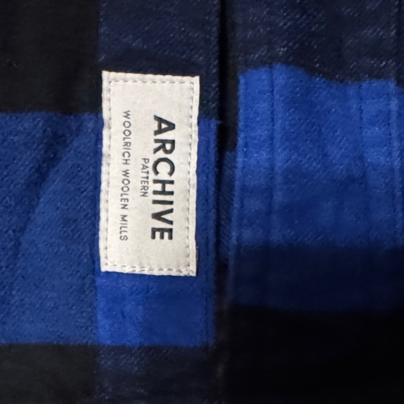 Woolrich Blue and Black Plaid Men's Shirt - Picture 3 of 3